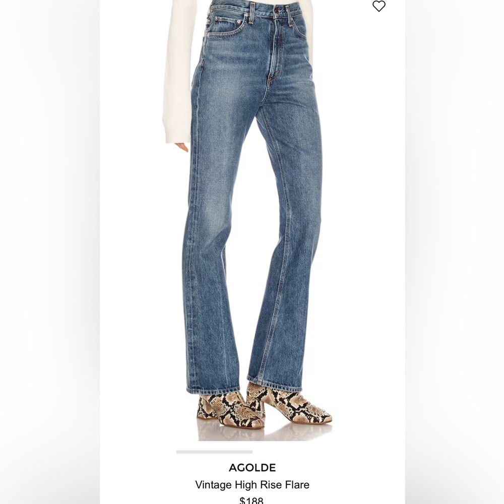 AGOLDE Vintage High Rise Flare Jeans | Retro Wide Flare Denim | Size 26 like new